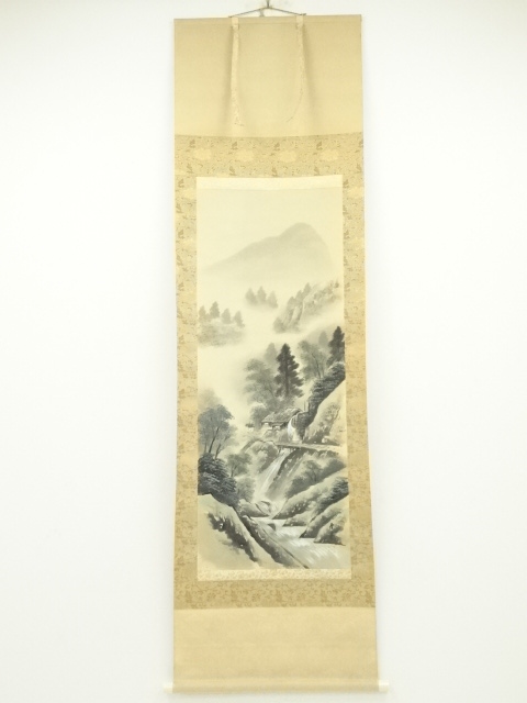 JAPANESE HANGING SCROLL / HAND PAINTED / LANDSCAPE